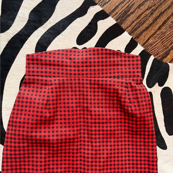 Pinup Couture Red and Black Checkered Pencil Skirt - Picture 3 of 5